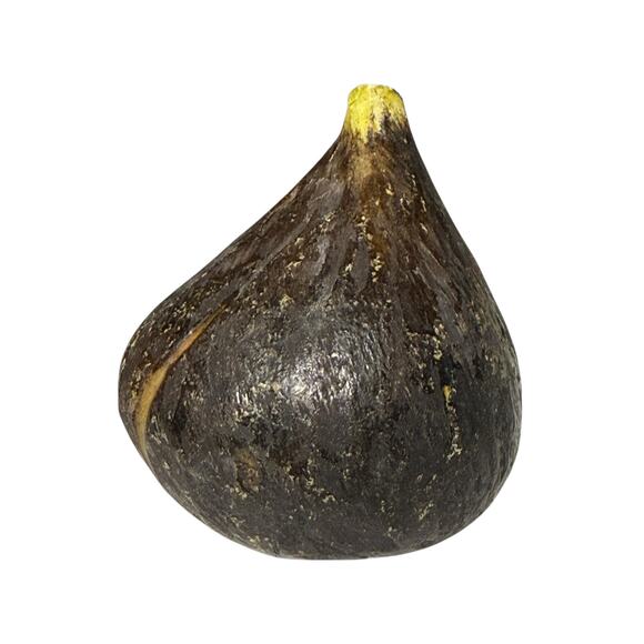 Italian Alabaster Faux Fig Carved Stone Fruit Realistic Vintage Heavy Bowl Decor - Picture 6 of 9